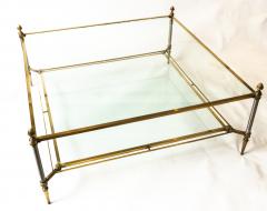 Maison Jansen Large 20th Century French Brass Square Coffee Table By Maison Jansen - 3692751