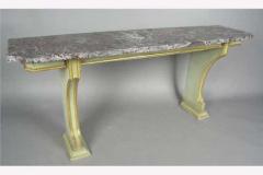 Maison Jansen Large French 1940s Polychrome and Marble Console by Maison Jansen - 1781722
