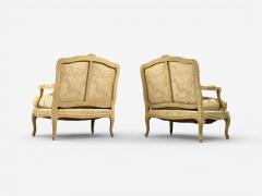 Maison Jansen Louis XVI Armchairs Giltwood Fabric France 20th c  - 4505011
