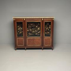 Maison Jansen Louis XVI Chinoiserie Dry Bar Bookcase Cabinet in Fashion of Maison Jansen - 3397512