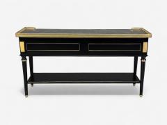 Maison Jansen Louis XVI Hollywood Regency Bronze Marble Ebonized Console France 1930s - 4327618