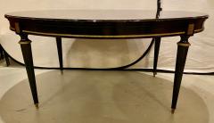 Maison Jansen Louis XVI Jansen Style Center or Dining Table Black Lacquer Steinway Finish - 2978594