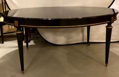 Maison Jansen Louis XVI Jansen Style Center or Dining Table Black Lacquer Steinway Finish - 2978595