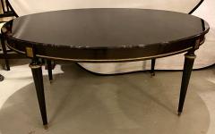 Maison Jansen Louis XVI Jansen Style Center or Dining Table Black Lacquer Steinway Finish - 2978596