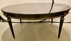 Maison Jansen Louis XVI Jansen Style Center or Dining Table Black Lacquer Steinway Finish - 2978599