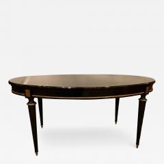 Maison Jansen Louis XVI Jansen Style Center or Dining Table Black Lacquer Steinway Finish - 2988378