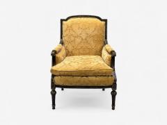Maison Jansen Louis XVI Style Beige Fabric Mahogany Lounge Chairs France 1920s - 4334357