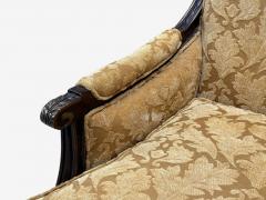 Maison Jansen Louis XVI Style Beige Fabric Mahogany Lounge Chairs France 1920s - 4334358