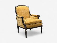 Maison Jansen Louis XVI Style Beige Fabric Mahogany Lounge Chairs France 1920s - 4334359