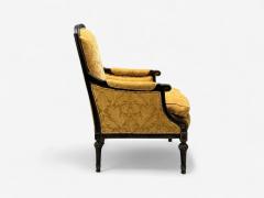 Maison Jansen Louis XVI Style Beige Fabric Mahogany Lounge Chairs France 1920s - 4334361