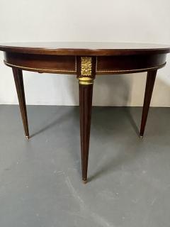 Maison Jansen Louis XVI Style Bronze Mounted Center or Dining Table Plum Pudding Veneer - 3295019