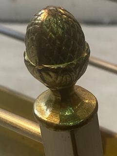 Maison Jansen MAISON JANSEN NICKEL AND BRASS RAMS HEAD AND HOOVES MAGAZINE RACK - 2413897