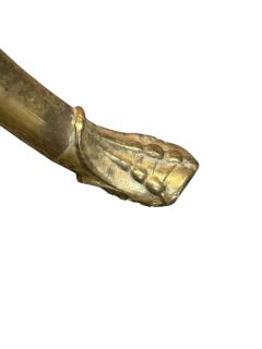 Maison Jansen MODERNIST BRASS SWAN HEAD PALMATE FOOT TABLES STYLE OF MAISON JANSEN - 4405757