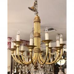 Maison Jansen Maison Jansen Art Deco Gilt Metal 12 Light Chandelier - 1683031