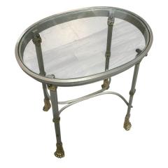 Maison Jansen Maison Jansen Bronze Steel Claw Foot Side Table - 4342705