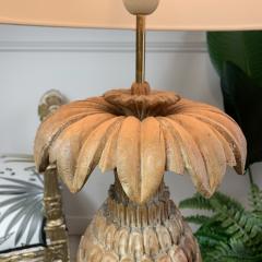 Maison Jansen Maison Jansen Carved Wooden Pineapple Table Lamp - 3032368