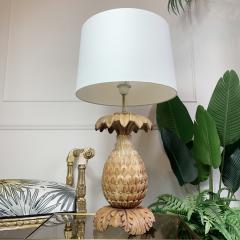 Maison Jansen Maison Jansen Carved Wooden Pineapple Table Lamp - 3032373