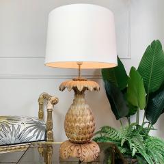 Maison Jansen Maison Jansen Carved Wooden Pineapple Table Lamp - 3032375