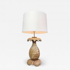 Maison Jansen Maison Jansen Carved Wooden Pineapple Table Lamp - 3037931