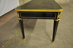 Maison Jansen Maison Jansen Chicest Black Coffee Table with Gold Bronze and Leather Top - 454940