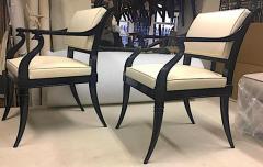 Maison Jansen Maison Jansen Chicest Black Neoclassic Exceptional Pair of Armchairs - 3408922