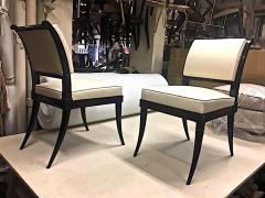 Maison Jansen Maison Jansen Chicest Black Neoclassic Exceptional Set of Eight Dinning Chairs - 3408949