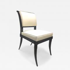 Maison Jansen Maison Jansen Chicest Black Neoclassic Exceptional Set of Eight Dinning Chairs - 3409767