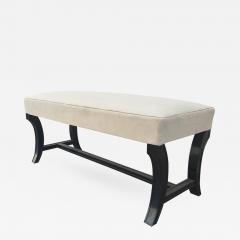 Maison Jansen Maison Jansen Chicest Black Neoclassic Long Bench Newly Covered in Velvet - 371489