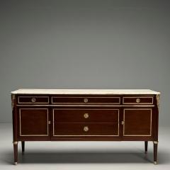 Maison Jansen Maison Jansen French Louis XVI Style Commode Mahogany Bronze Marble 1930s - 3666915