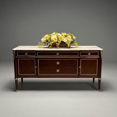 Maison Jansen Maison Jansen French Louis XVI Style Commode Mahogany Bronze Marble 1930s - 3666918