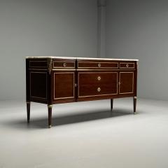 Maison Jansen Maison Jansen French Louis XVI Style Commode Mahogany Bronze Marble 1930s - 3666919