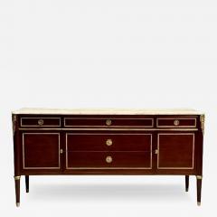 Maison Jansen Maison Jansen French Louis XVI Style Commode Mahogany Bronze Marble 1930s - 3667454