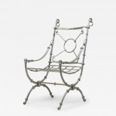 Maison Jansen Maison Jansen French Mid Century Steel Armchair - 4289882