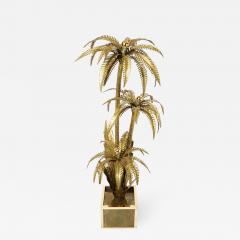 Maison Jansen Maison Jansen French brass palm tree floor lamp 1970s - 2259093