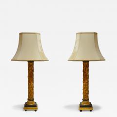 Maison Jansen Maison Jansen Hollywood Regency Giltwood Table Lamps France 1950s - 4203840