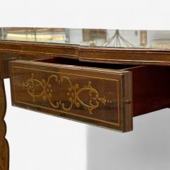 Maison Jansen Maison Jansen Hollywood Regency Vanity Eglomise Glass Silver Leaf 20th C  - 4263897