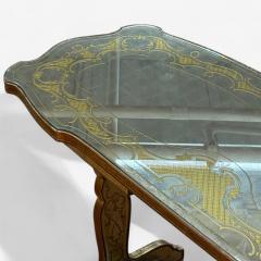 Maison Jansen Maison Jansen Hollywood Regency Vanity Eglomise Glass Silver Leaf 20th C  - 4263899