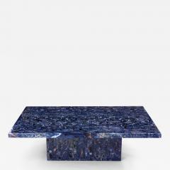 Maison Jansen Maison Jansen Lapis Lazuli marquetry coffee table 1970 - 4014678