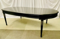 Maison Jansen Maison Jansen Louis XVI Dining Table Conference Ebony Bronze French 1930s - 2488965