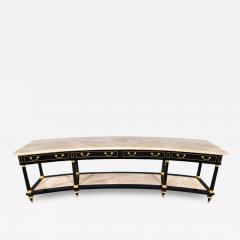 Maison Jansen Maison Jansen Marble Top Curved Credenza Console Table - 3998378