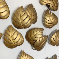 Maison Jansen Maison Jansen Monstera double leaf wall lights 1970s - 3030839