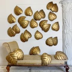 Maison Jansen Maison Jansen Monstera double leaf wall lights 1970s - 3030842