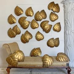 Maison Jansen Maison Jansen Monstera single leaf wall lights 1970s - 3030817