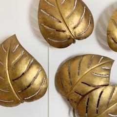 Maison Jansen Maison Jansen Monstera single leaf wall lights 1970s - 3030818