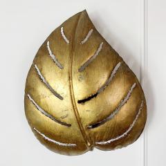 Maison Jansen Maison Jansen Monstera single leaf wall lights 1970s - 3030819