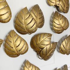 Maison Jansen Maison Jansen Monstera single leaf wall lights 1970s - 3030821