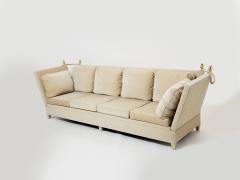 Maison Jansen Maison Jansen Neoclassical 4 seater sofa mohair velvet 1970s - 2928748