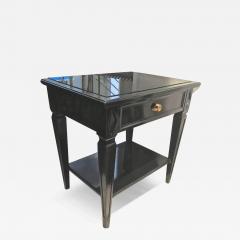 Maison Jansen Maison Jansen Pair of Blackened Wood Bedside or Side Table - 3372134