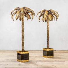 Maison Jansen Maison Jansen Palm Tree Floor Lamps in Brass 70s - 3160458
