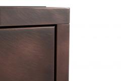 Maison Jansen Maison Jansen Red Copper Patinated Brass Credenza With Diamond Door Handle - 843525